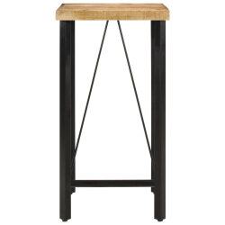 Table de bar style Industriel en bois de manguier massif et fer 55 x 55 x 107 cm {attributes} 2