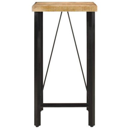 Table de bar style Industriel en bois de manguier massif et fer 55 x 55 x 107 cm {attributes}