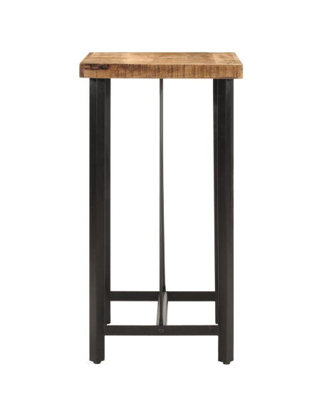 Table de bar style Industriel en bois de manguier massif et fer 55 x 55 x 107 cm {attributes} Table de bar style Industriel en bois de manguier massif et fer 55 x 55 x 107 cm {attributes}