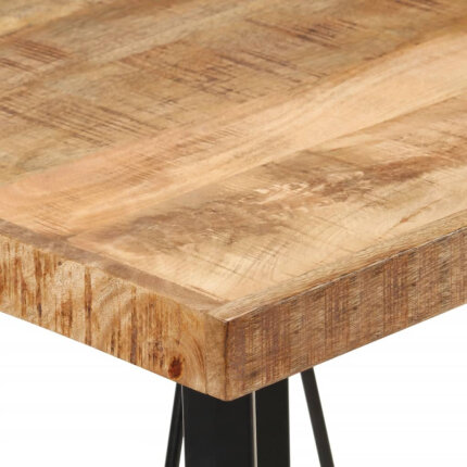 Table de bar style Industriel en bois de manguier massif et fer 55 x 55 x 107 cm {attributes}