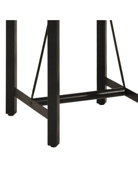 Table de bar style Industriel en bois de manguier massif et fer 55 x 55 x 107 cm {attributes} Table de bar style Industriel en bois de manguier massif et fer 55 x 55 x 107 cm {attributes}