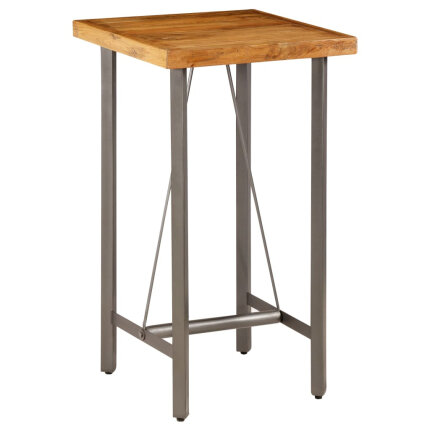 Table de bar style Industriel En bois de teck massif recyclé 60 x 60 x 107 cm {attributes}
