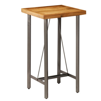Table de bar style Industriel En bois de teck massif recyclé 60 x 60 x 107 cm {attributes}
