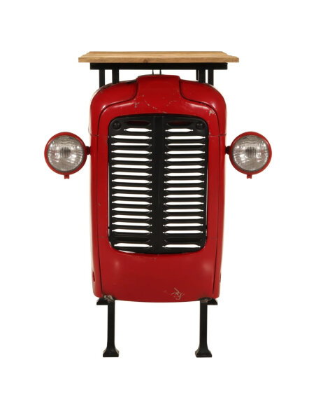 Table de bar style Industriel en bois de manguier massif Rouge 55 x 120 x 107 cm {attributes} Table de bar style Industriel en bois de manguier massif Rouge 55 x 120 x 107 cm {attributes}