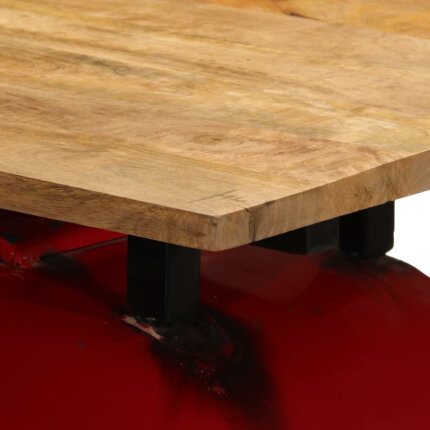 Table de bar style Industriel en bois de manguier massif Rouge 55 x 120 x 107 cm {attributes}