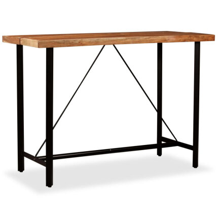 Table de bar style Industriel en bois d'acacia massif 150 x 70 x 107 cm {attributes}
