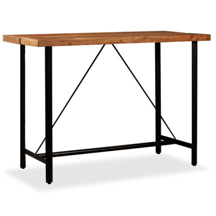 Table de bar style Industriel en bois d'acacia massif 150 x 70 x 107 cm {attributes}
