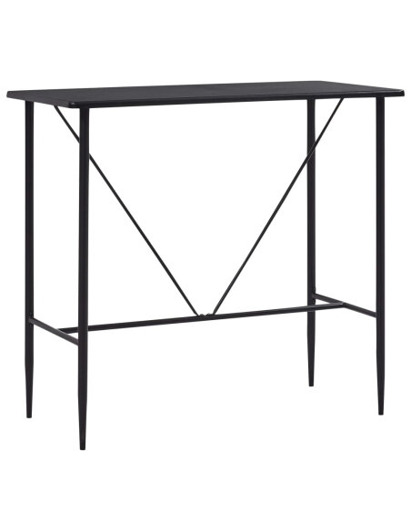 Table de bar style Industriel en bois mdf Noir 120x60x110 cm {attributes} Table de bar style Industriel en bois mdf Noir 120x60x110 cm {attributes}