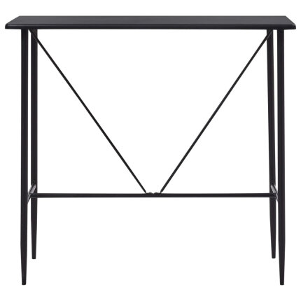 Table de bar style Industriel en bois mdf Noir 120x60x110 cm {attributes}