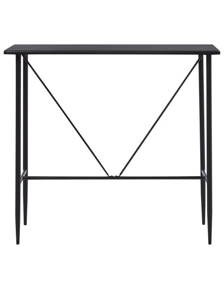 Table de bar style Industriel en bois mdf Noir 120x60x110 cm {attributes} Table de bar style Industriel en bois mdf Noir 120x60x110 cm {attributes}