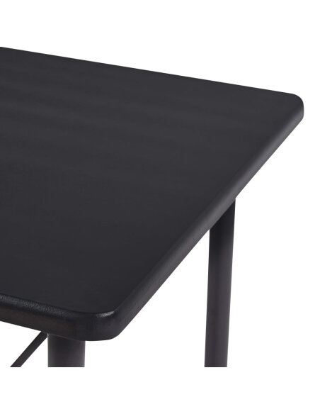 Table de bar style Industriel en bois mdf Noir 120x60x110 cm {attributes} Table de bar style Industriel en bois mdf Noir 120x60x110 cm {attributes}