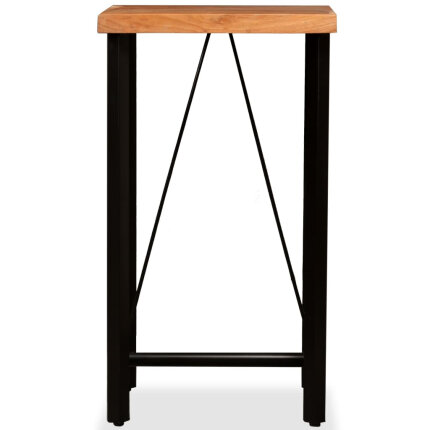Table de bar style Industriel en bois d'acacia massif 60 x 60 x 107 cm {attributes}