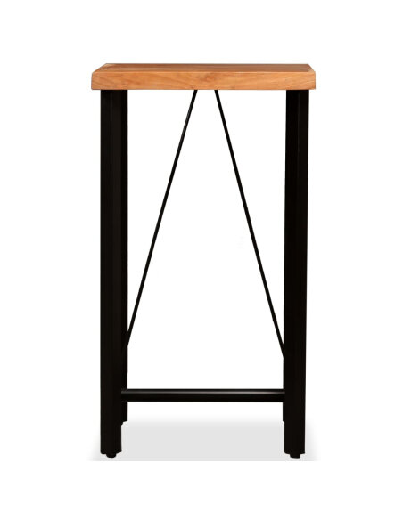 Table de bar style Industriel en bois d'acacia massif 60 x 60 x 107 cm {attributes} Table de bar style Industriel en bois d'acacia massif 60 x 60 x 107 cm {attributes}