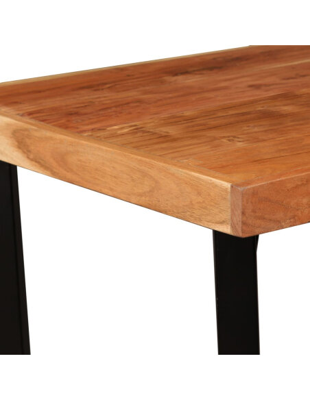 Table de bar style Industriel en bois d'acacia massif 60 x 60 x 107 cm {attributes} Table de bar style Industriel en bois d'acacia massif 60 x 60 x 107 cm {attributes}