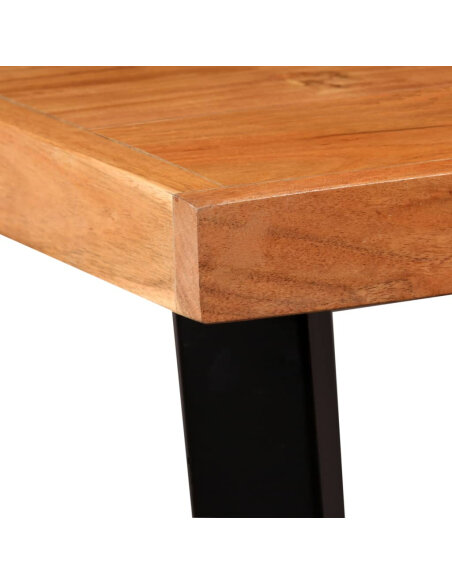 Table de bar style Industriel en bois d'acacia massif 60 x 60 x 107 cm {attributes} Table de bar style Industriel en bois d'acacia massif 60 x 60 x 107 cm {attributes}