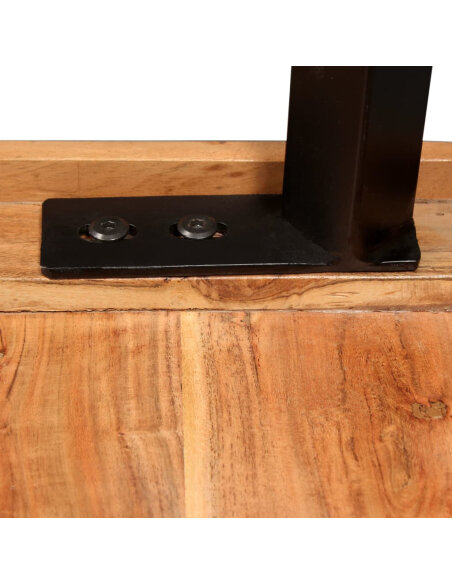 Table de bar style Industriel en bois d'acacia massif 60 x 60 x 107 cm {attributes} Table de bar style Industriel en bois d'acacia massif 60 x 60 x 107 cm {attributes}