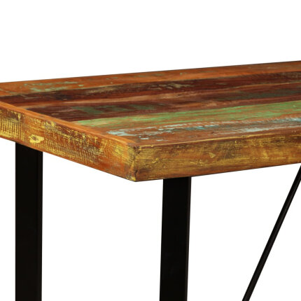 Table de bar style Industriel en bois massif de récupération  120 x 60 x 107 cm {attributes}