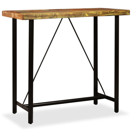 Table de bar style Industriel en bois massif de récupération  120 x 60 x 107 cm {attributes}