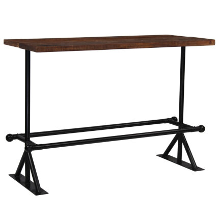 Table de bar style Industriel en bois massif de récupération  150 x 70 x 107 cm {attributes}