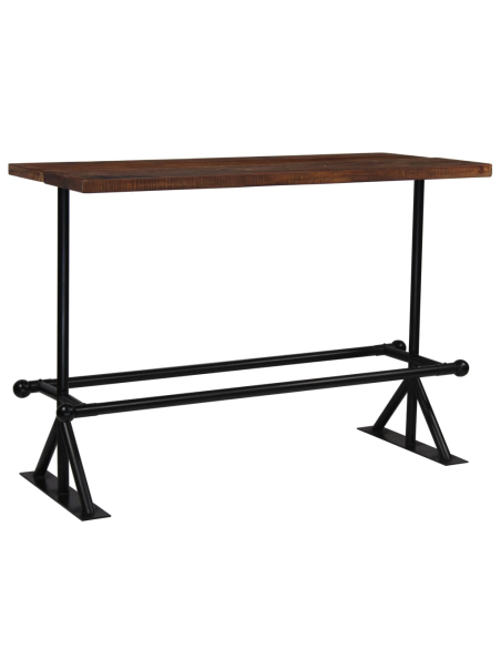Table de bar style Industriel en bois massif de récupération  150 x 70 x 107 cm {attributes}
