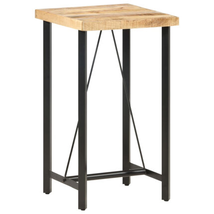 Table de bar style Industriel en bois de manguier 60 x 60 x 107 cm {attributes}