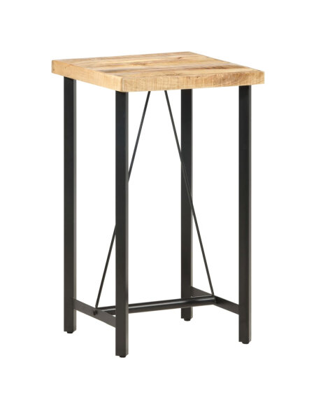 Table de bar style Industriel en bois de manguier 60 x 60 x 107 cm {attributes} Table de bar style Industriel en bois de manguier 60 x 60 x 107 cm {attributes}