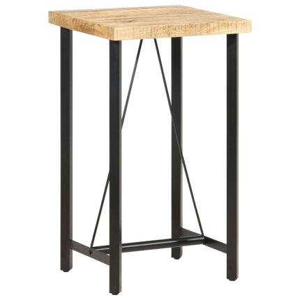 Table de bar style Industriel en bois de manguier 60 x 60 x 107 cm {attributes}