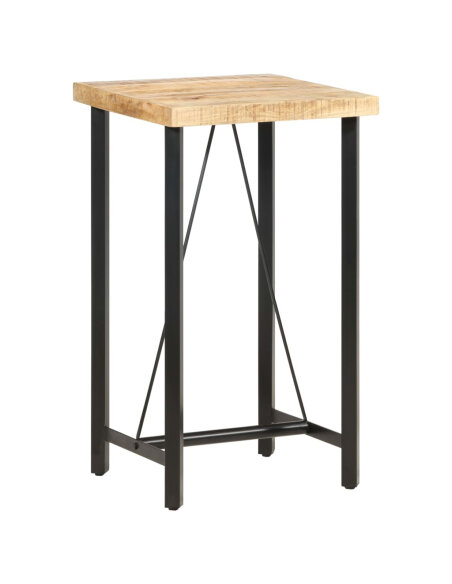 Table de bar style Industriel en bois de manguier 60 x 60 x 107 cm {attributes} Table de bar style Industriel en bois de manguier 60 x 60 x 107 cm {attributes}