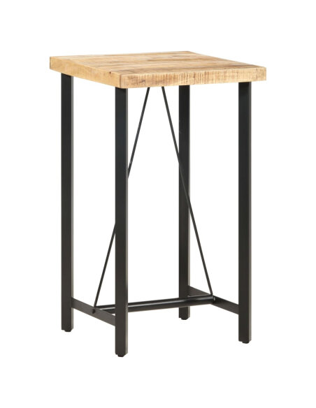 Table de bar style Industriel en bois de manguier 60 x 60 x 107 cm {attributes} Table de bar style Industriel en bois de manguier 60 x 60 x 107 cm {attributes}