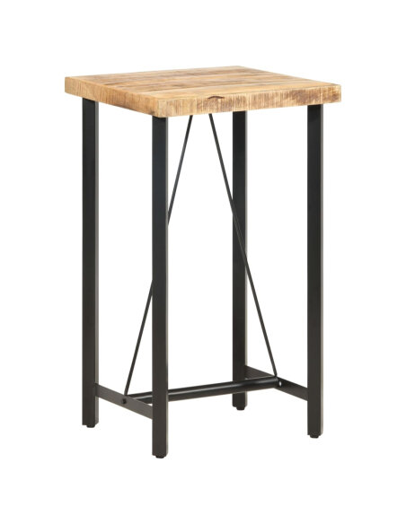 Table de bar style Industriel en bois de manguier 60 x 60 x 107 cm {attributes} Table de bar style Industriel en bois de manguier 60 x 60 x 107 cm {attributes}