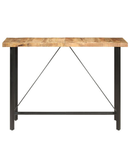 Table de bar style Industriel en bois de manguier 150 x 70 x 107 cm {attributes} Table de bar style Industriel en bois de manguier 150 x 70 x 107 cm {attributes}