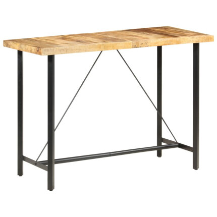 Table de bar style Industriel en bois de manguier 150 x 70 x 107 cm {attributes}