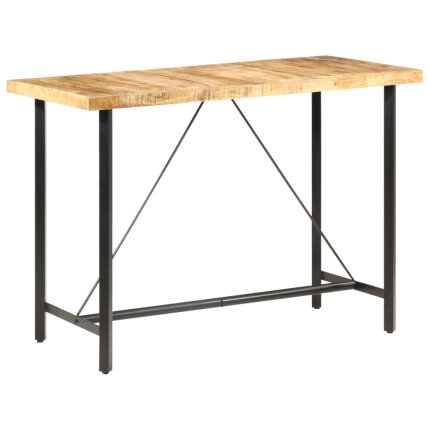 Table de bar style Industriel en bois de manguier 150 x 70 x 107 cm {attributes}