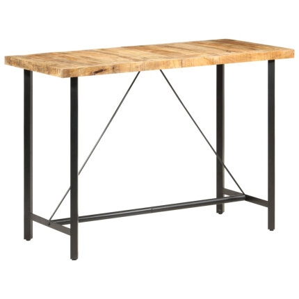 Table de bar style Industriel en bois de manguier 150 x 70 x 107 cm {attributes}