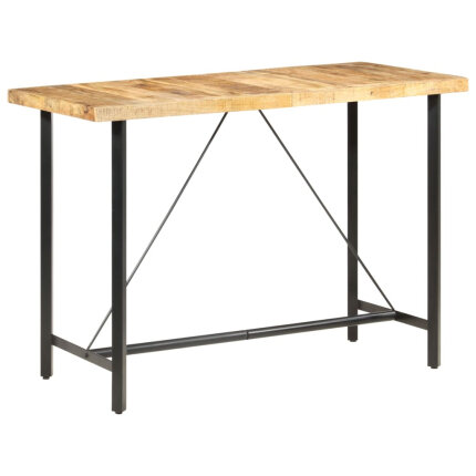 Table de bar style Industriel en bois de manguier 150 x 70 x 107 cm {attributes}