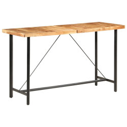 Table de bar style Industriel en bois d'acacia massif 180x70x107 cm {attributes}