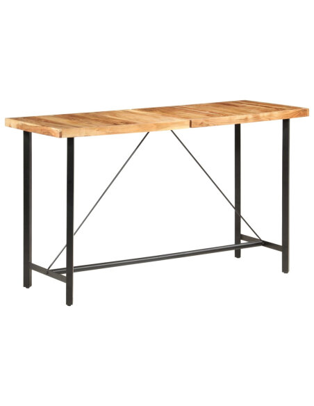 Table de bar style Industriel en bois d'acacia massif 180x70x107 cm {attributes} Table de bar style Industriel en bois d'acacia massif 180x70x107 cm {attributes}