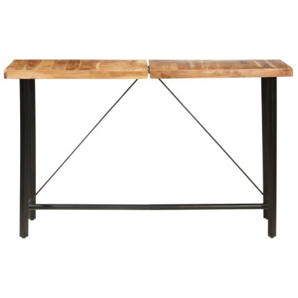 Table de bar style Industriel en bois d'acacia massif 180x70x107 cm {attributes}