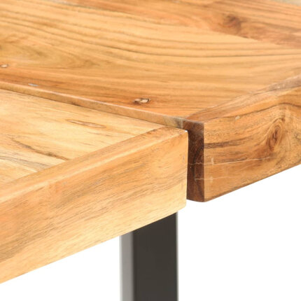 Table de bar style Industriel en bois d'acacia massif 180x70x107 cm {attributes}