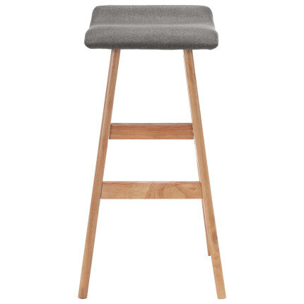 Tabourets de bar en lot de 2 en tissu Gris