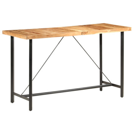 Table de bar style Industriel en bois d'acacia massif 180x70x107 cm {attributes}
