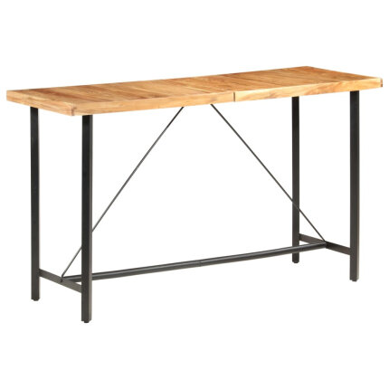 Table de bar style Industriel en bois d'acacia massif 180x70x107 cm {attributes}