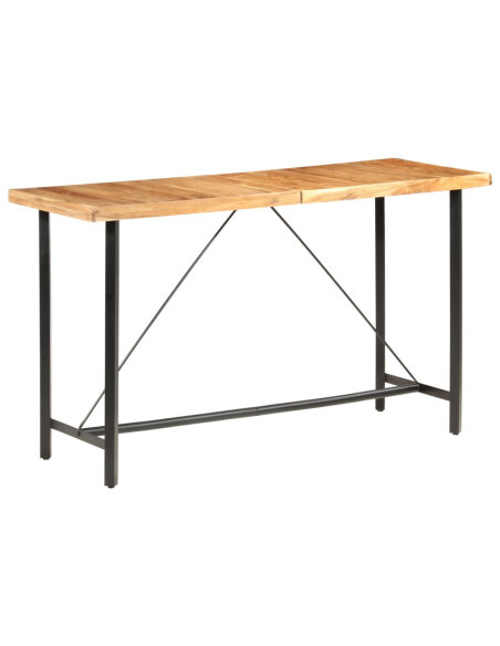 Table de bar style Industriel en bois d'acacia massif 180x70x107 cm {attributes} Table de bar style Industriel en bois d'acacia massif 180x70x107 cm {attributes}