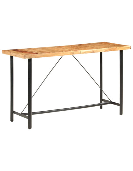 Table de bar style Industriel en bois d'acacia massif 180x70x107 cm {attributes} Table de bar style Industriel en bois d'acacia massif 180x70x107 cm {attributes}