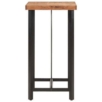 Table de bar style Industriel en bois de manguier massif et fer 55 x 55 x 107 cm {attributes}