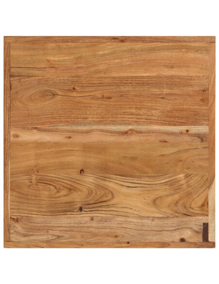 Table de bar style Industriel en bois de manguier massif et fer 55 x 55 x 107 cm {attributes} Table de bar style Industriel en bois de manguier massif et fer 55 x 55 x 107 cm {attributes}