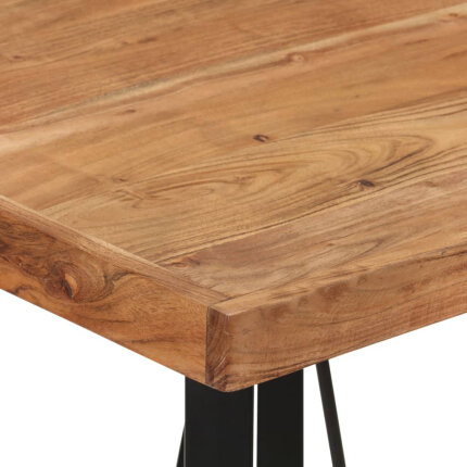 Table de bar style Industriel en bois de manguier massif et fer 55 x 55 x 107 cm {attributes}