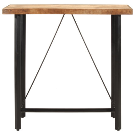 Table de bar style Industriel en bois de manguier et fer 110 x 55 x 107 cm {attributes}