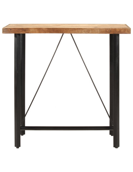 Table de bar style Industriel en bois de manguier et fer 110 x 55 x 107 cm {attributes} Table de bar style Industriel en bois de manguier et fer 110 x 55 x 107 cm {attributes}