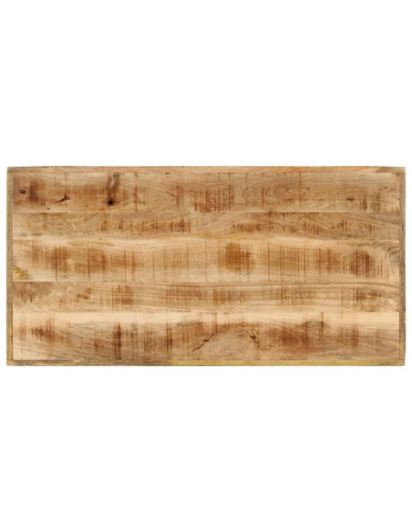 Table de bar style Industriel en bois de manguier et fer 110 x 55 x 107 cm {attributes} Table de bar style Industriel en bois de manguier et fer 110 x 55 x 107 cm {attributes}